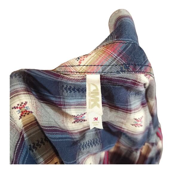 Mountain Khakis Embroidered Plaid Long Sleeve Button-front Shirt Women's M - Picture 6 of 6